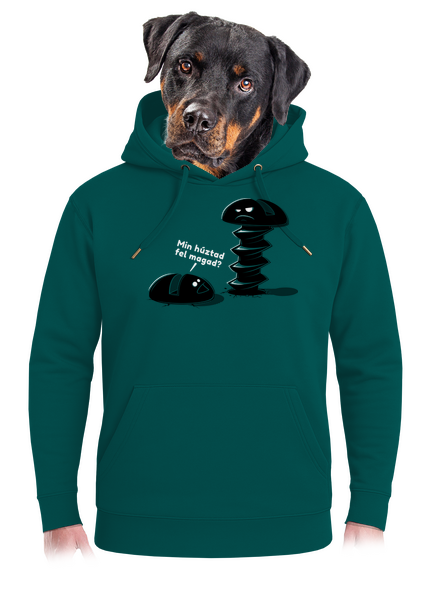 Felhúzva unisex prémium pulóver Emerald Green