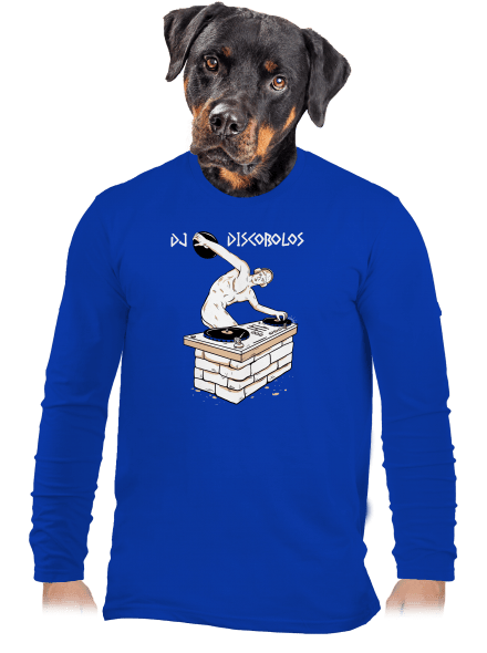 DJ Discobolos férfi hosszú ujjú póló Royal Blue