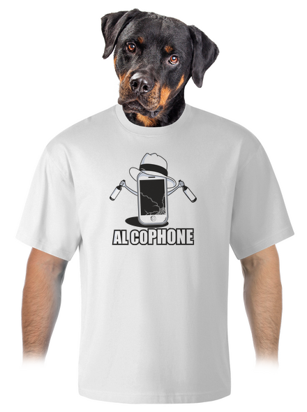 Al Cophone unisex túlméretezett póló White