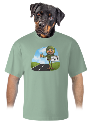 Peace unisex túlméretezett póló Sage