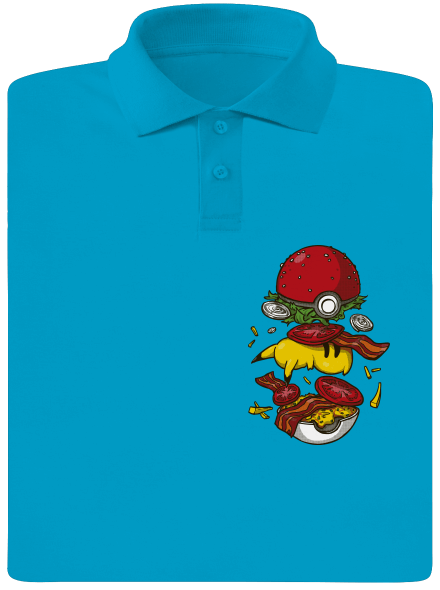 Pokémon burger férfi pólóingek Blue Atol