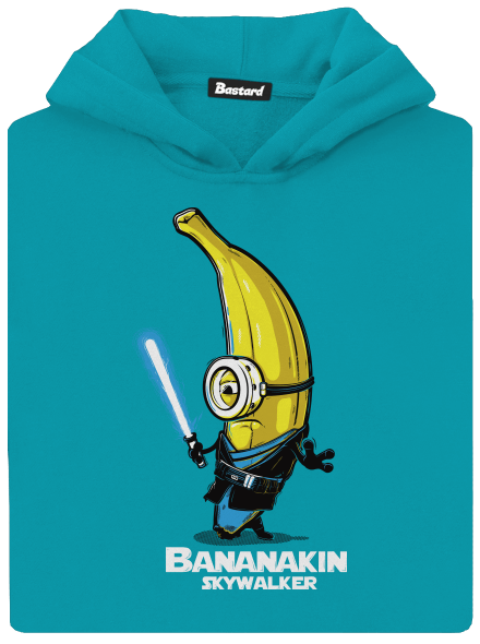Bananakin Skywalker gyerek kenguruzsebes pulóver Hawaiian Blue