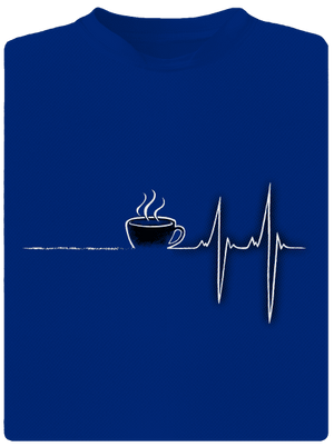 Coffee help férfi sportpóló Royal Blue Mal