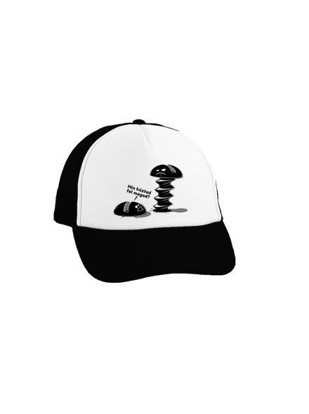 Felhúzva teherautós sapka Black cap