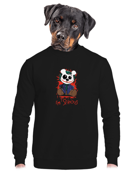 Serious unisex crewneck Black