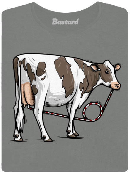 Cow drink női póló Dark Gray Melange