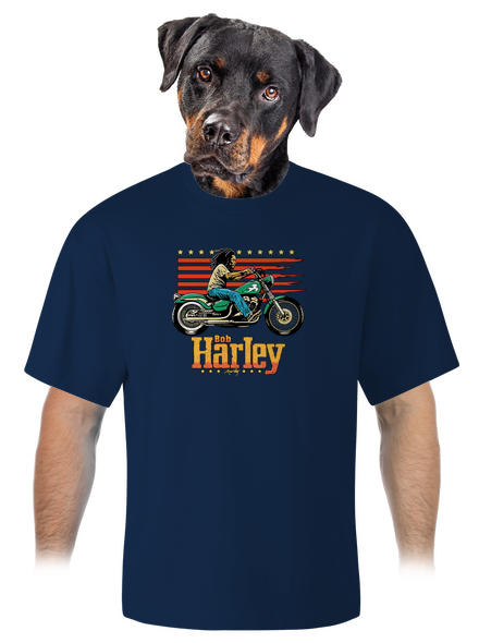 Bob Harley unisex túlméretezett póló Midnight Blue