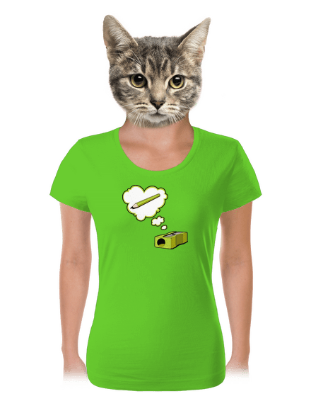 Ceruza és hegyező női póló Apple Green