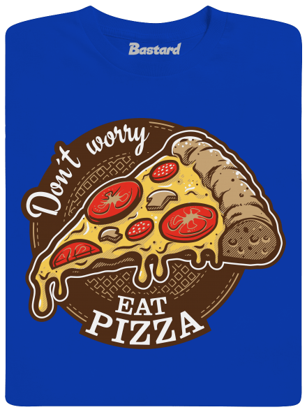 Pizza férfi hosszú ujjú póló Royal Blue
