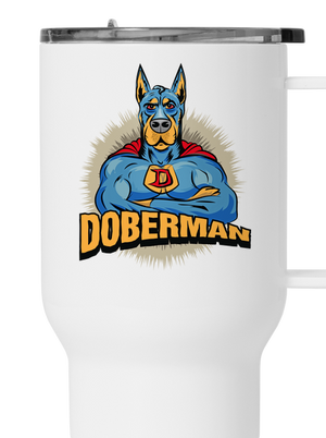 Doberman termosz bögre White