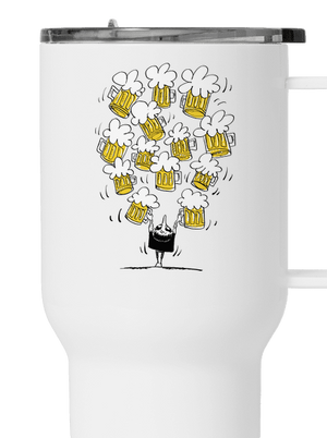 Boldog sörivó termosz bögre White