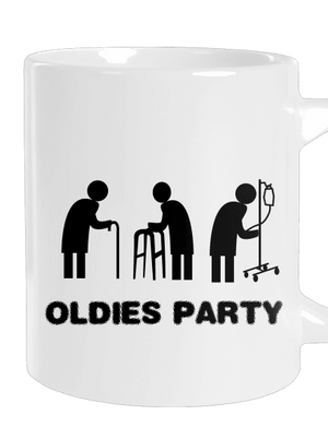Oldies party nagy bögre White