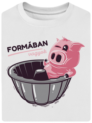 Formában unisex túlméretezett póló White