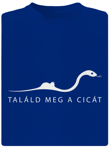 Találd meg a cicát férfi sportpóló Royal Blue Mal