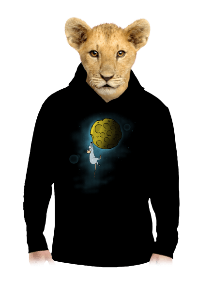 Moon cheese gyerek kenguruzsebes pulóver Black