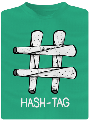 Hash tag férfi sportpóló Mint Mal