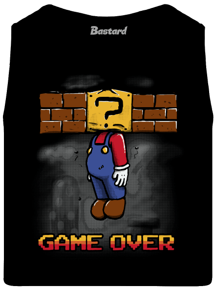 Game over férfi trikó Black