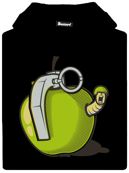 Gránátalma gyerek kenguruzsebes pulóver Black