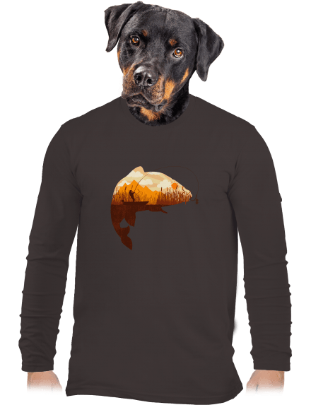Halfogás férfi hosszú ujjú póló Bear Brown