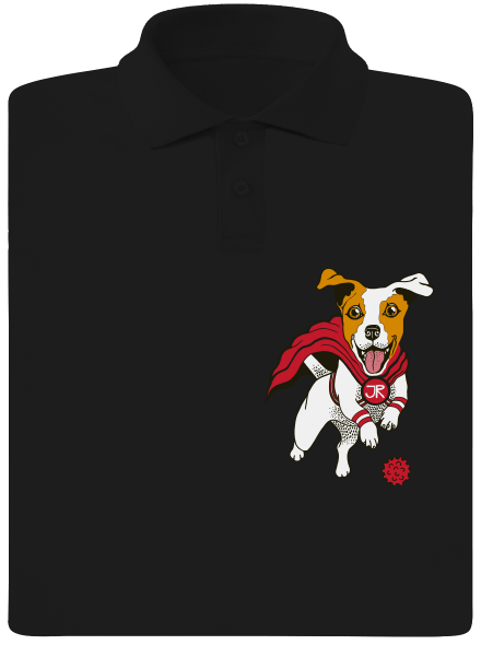 Jack Russell férfi pólóingek Black