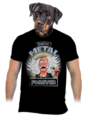 Heavy metal forever férfi póló Black
