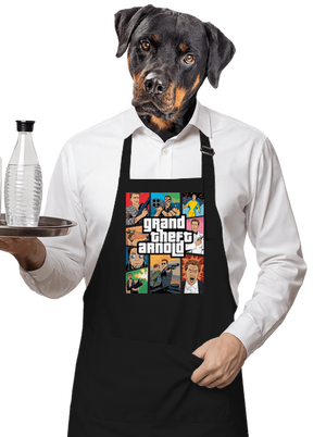 Grand Theft Arnold kötény Black