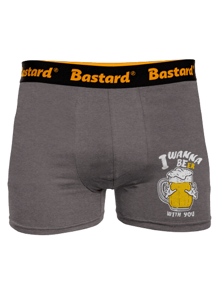 I wanna beer boxeralsó Gray Melange