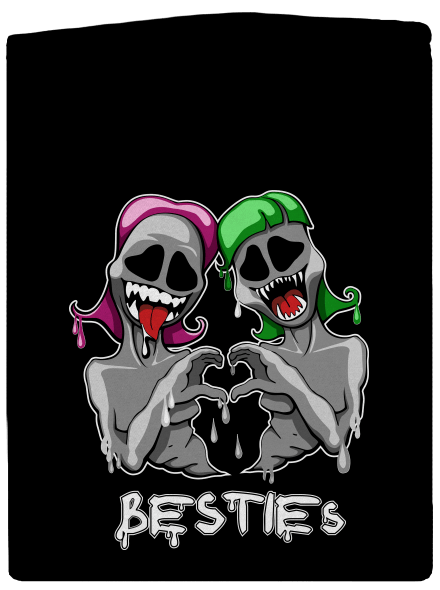 Besties cipzáras férfi pulóver Black