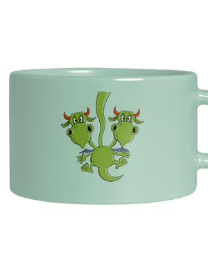 Háromfejű sárkány macaron bögre Mint Macaron