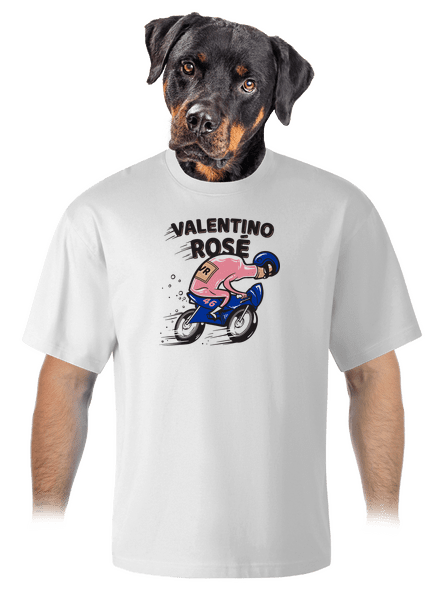 Valentino Rosé unisex túlméretezett póló White