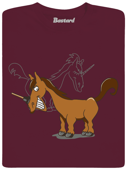 Jednorožec gyerek póló Burgundy