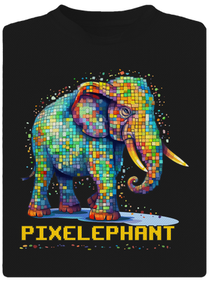 Pixelephant férfi sportpóló Black