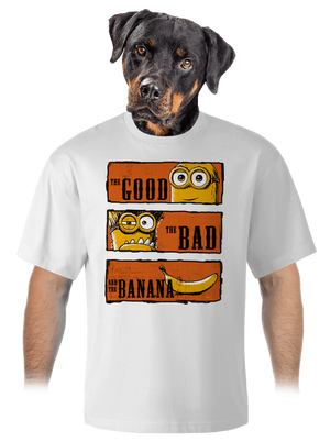 A Jó, a Rossz és a Banán unisex túlméretezett póló White