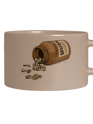 Music Pills macaron bögre Brown Macaron