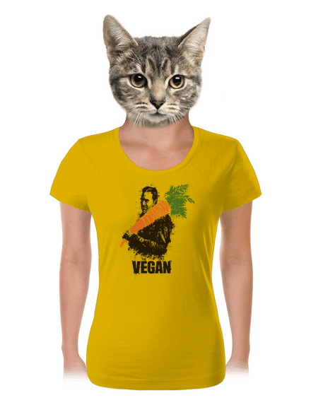 Vegán női póló Yellow