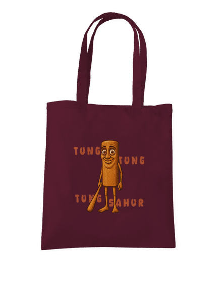 Tung Tung Tung Sahur – Italian Brainrot táska Burgundy