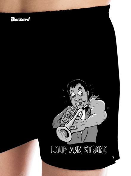 Louis Armstrong férfi alsó nadrág Black