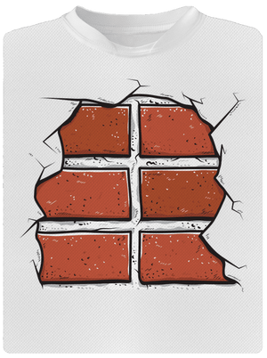 Téglák gyerek sport póló White