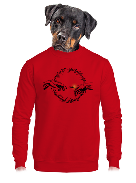 God of ring unisex crewneck Red