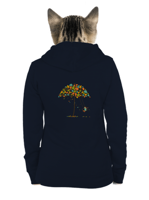 Ősz cipzáras női pulóver Navy Mal