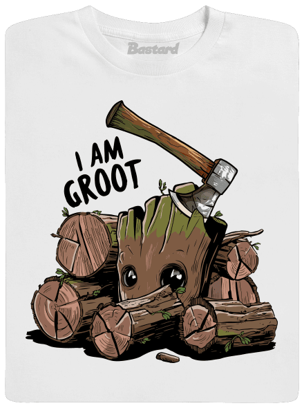 I Am Groot férfi hosszú ujjú póló White
