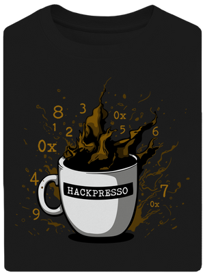 Hackpresso  unisex túlméretezett póló Black