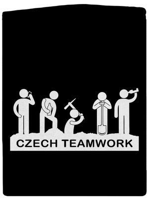 Czech Teamwork cipzáras női pulóver Black