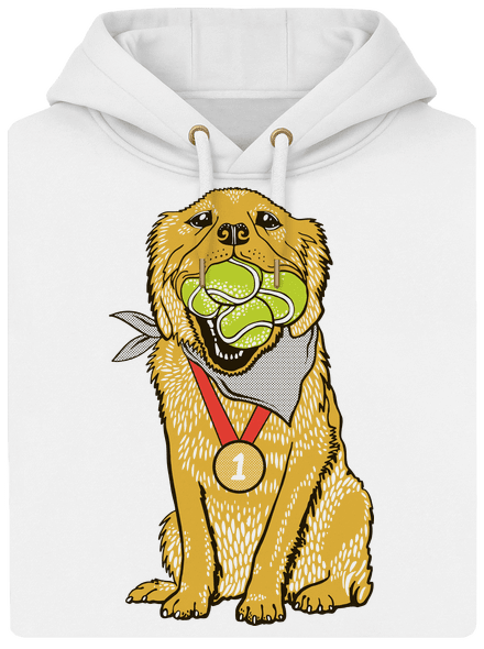 Arany retriever unisex prémium pulóver Snowwhite