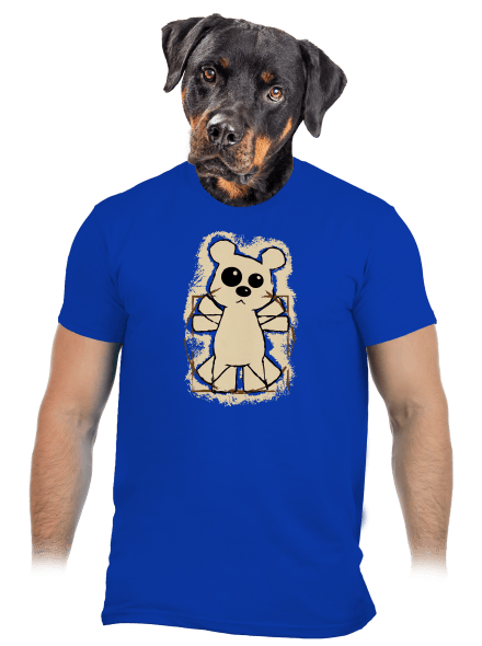 Da Vinci Teddy férfi póló Royal Blue