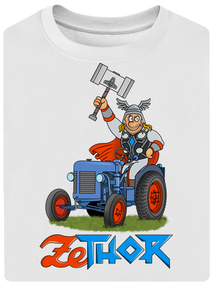 ZeThor unisex túlméretezett póló White