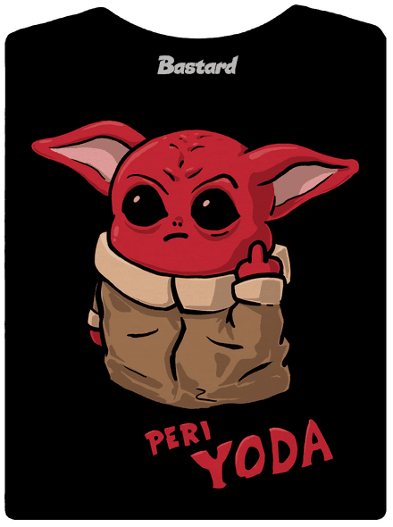 Peri Yoda prémium női póló Black