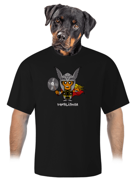 Ventiláthor unisex túlméretezett póló Black