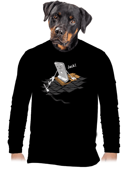 Jack férfi hosszú ujjú póló Black