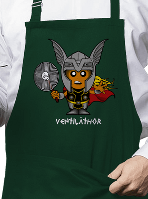 Ventiláthor kötény Bottle Green